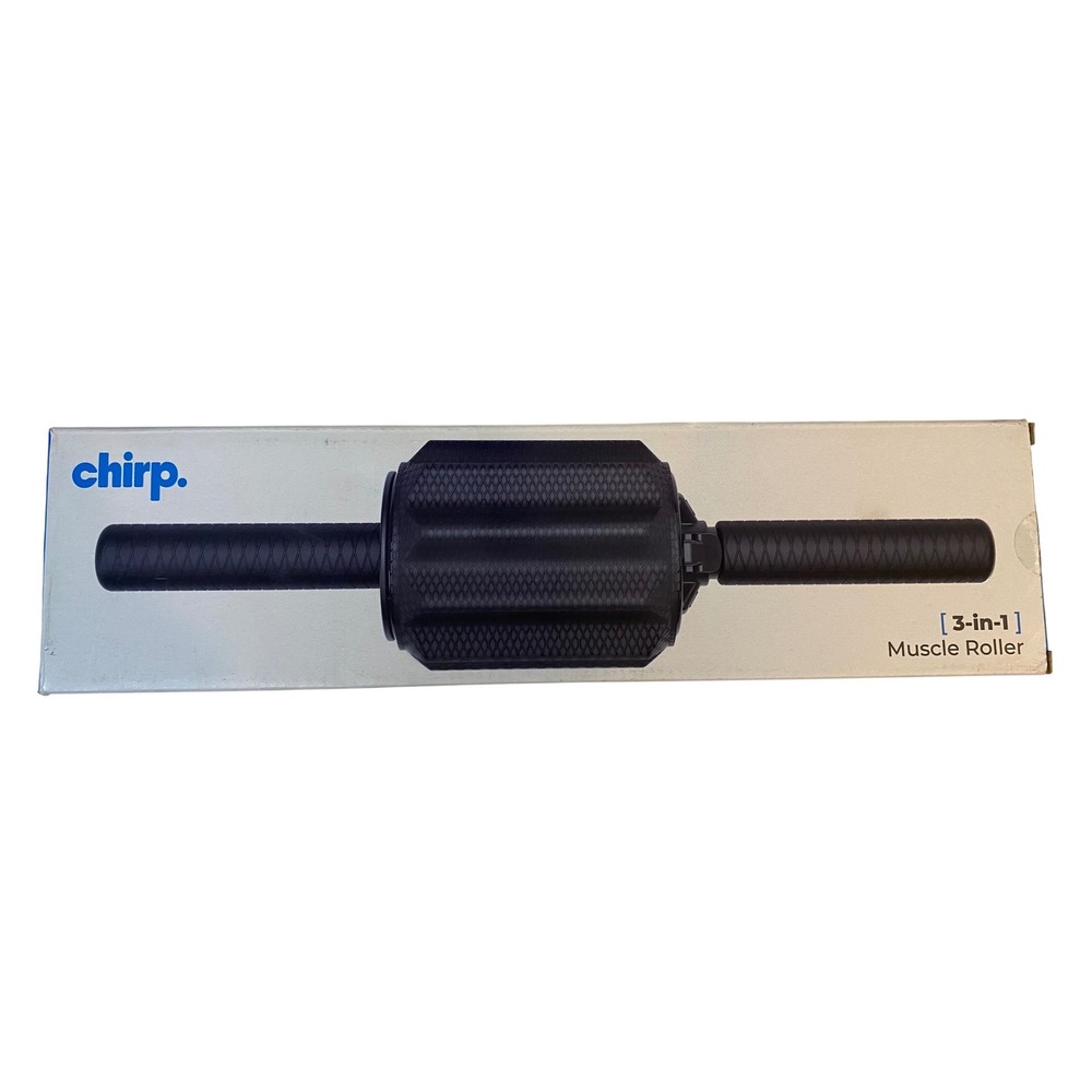 Chirp 3-in-1 Muscle Roller Interchangeable Wheel System Black Recovery‎ Tool NEW